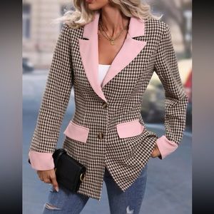 Contrast panel blazer